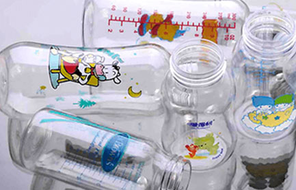 Baby bottle PET plastic container silkscreen